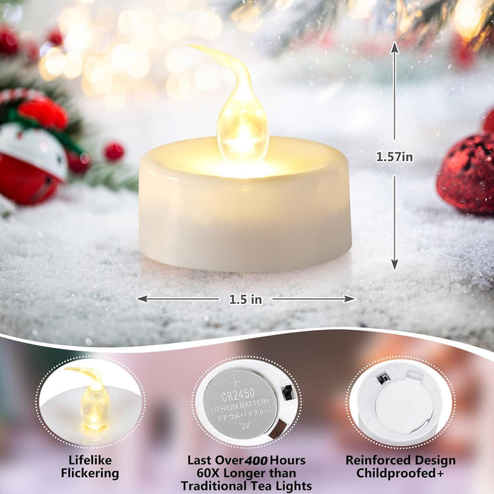 Gold LED Flameless Tea Lights (6 pcs)