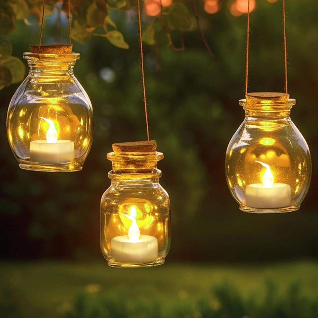 Gold LED Flameless Tea Lights (6 pcs)