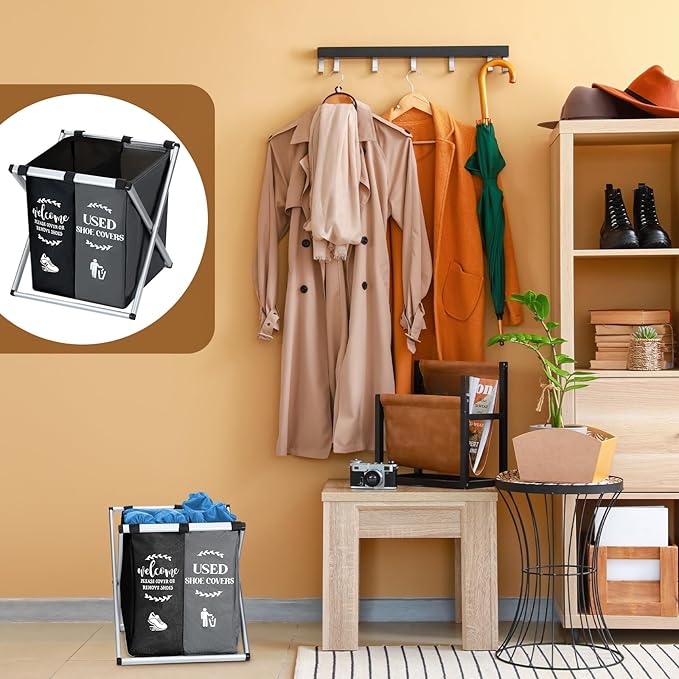 Foldable Laundry Basket with Compartments