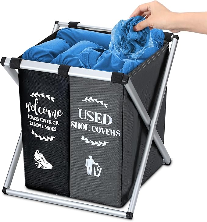 Foldable Laundry Basket with Compartments